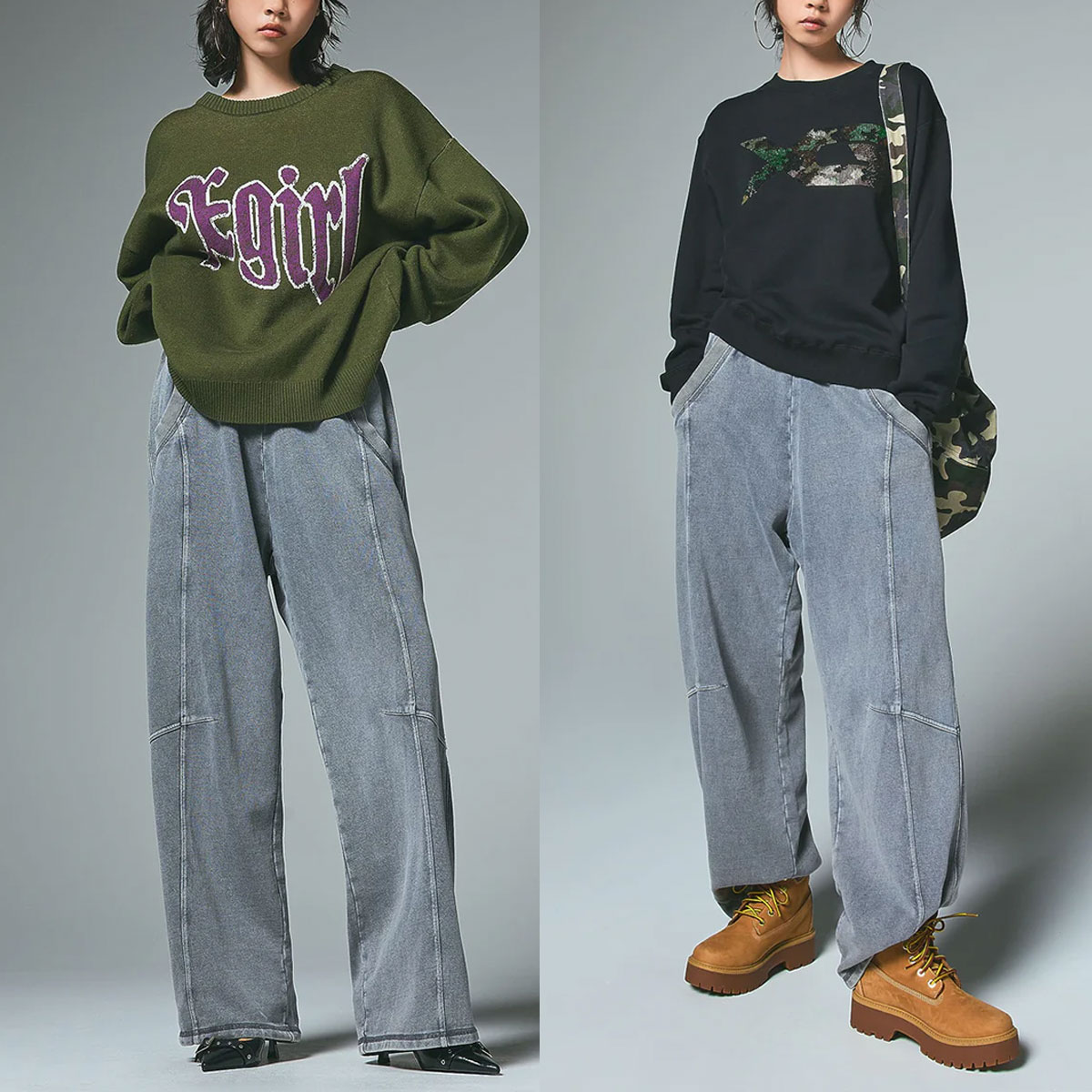 ���å��������� �������åȥѥ�� �������ȥ��� ���å��� ���졼 M ���ȥ꡼�ȿ͵��֥��� X-GIRL ���� 2025 ���� | BLEACHED SWEAT PANTS��105254031002��