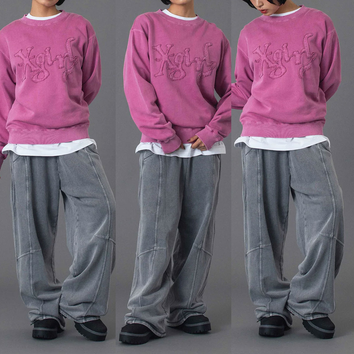 ���å��������� �������åȥѥ�� �������ȥ��� ���å��� ���졼 M ���ȥ꡼�ȿ͵��֥��� X-GIRL ���� 2025 ���� | BLEACHED SWEAT PANTS��105254031002��