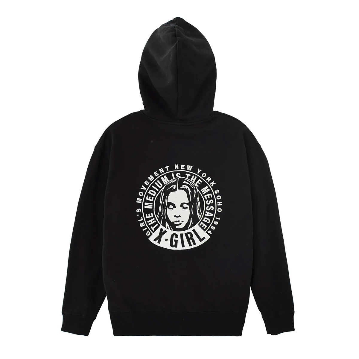 XGIRL |CIRCLE MESSAGE AND FACE ZIP UP SWEAT HOODIE��105261012016��