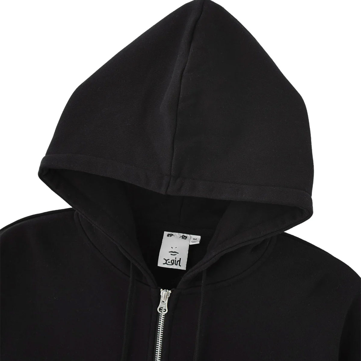 XGIRL |CIRCLE MESSAGE AND FACE ZIP UP SWEAT HOODIE��105261012016��