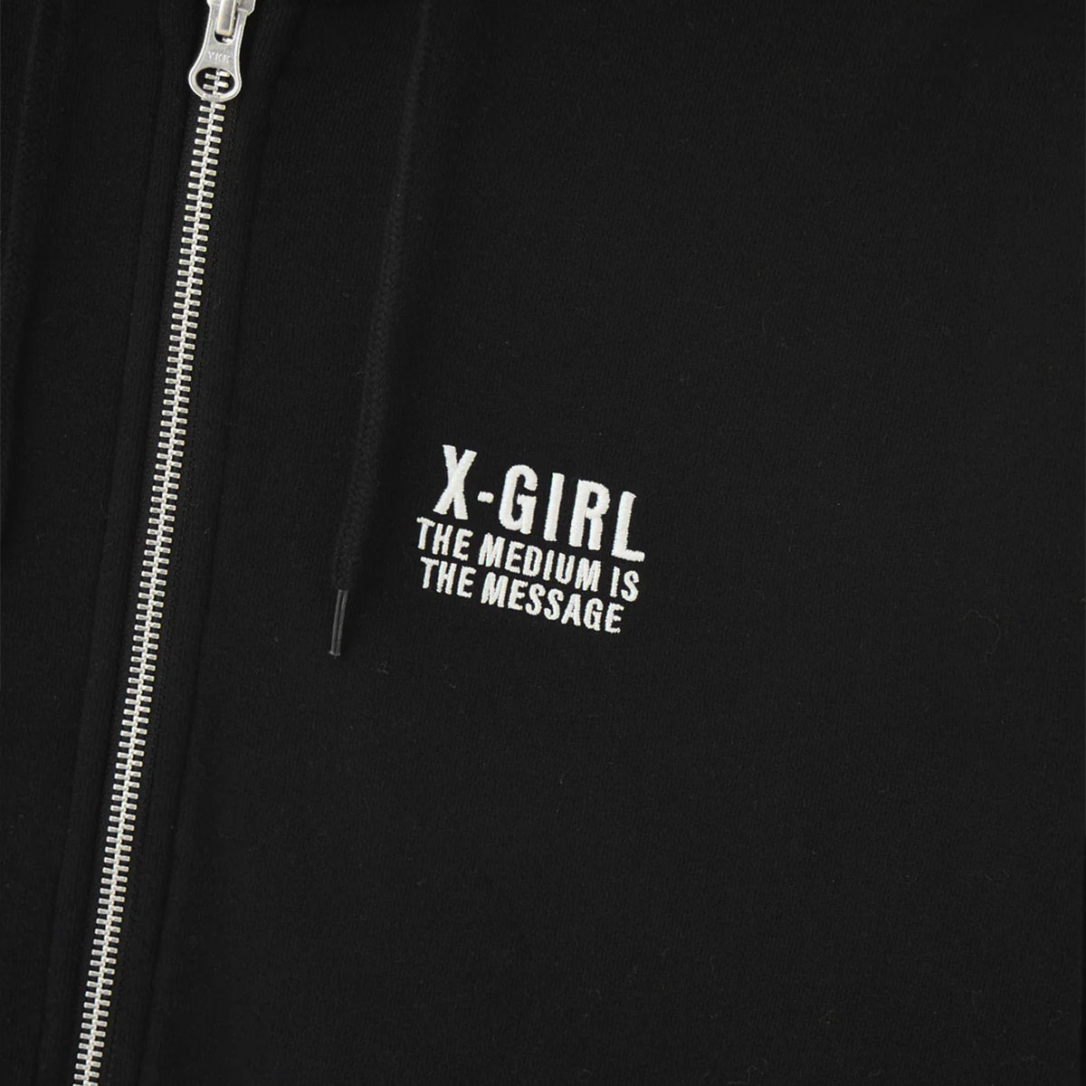 XGIRL |CIRCLE MESSAGE AND FACE ZIP UP SWEAT HOODIE��105261012016��