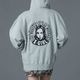 XGIRL |CIRCLE MESSAGE AND FACE ZIP UP SWEAT HOODIE��105261012016��