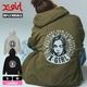 XGIRL |CIRCLE MESSAGE AND FACE ZIP UP SWEAT HOODIE��105261012016��