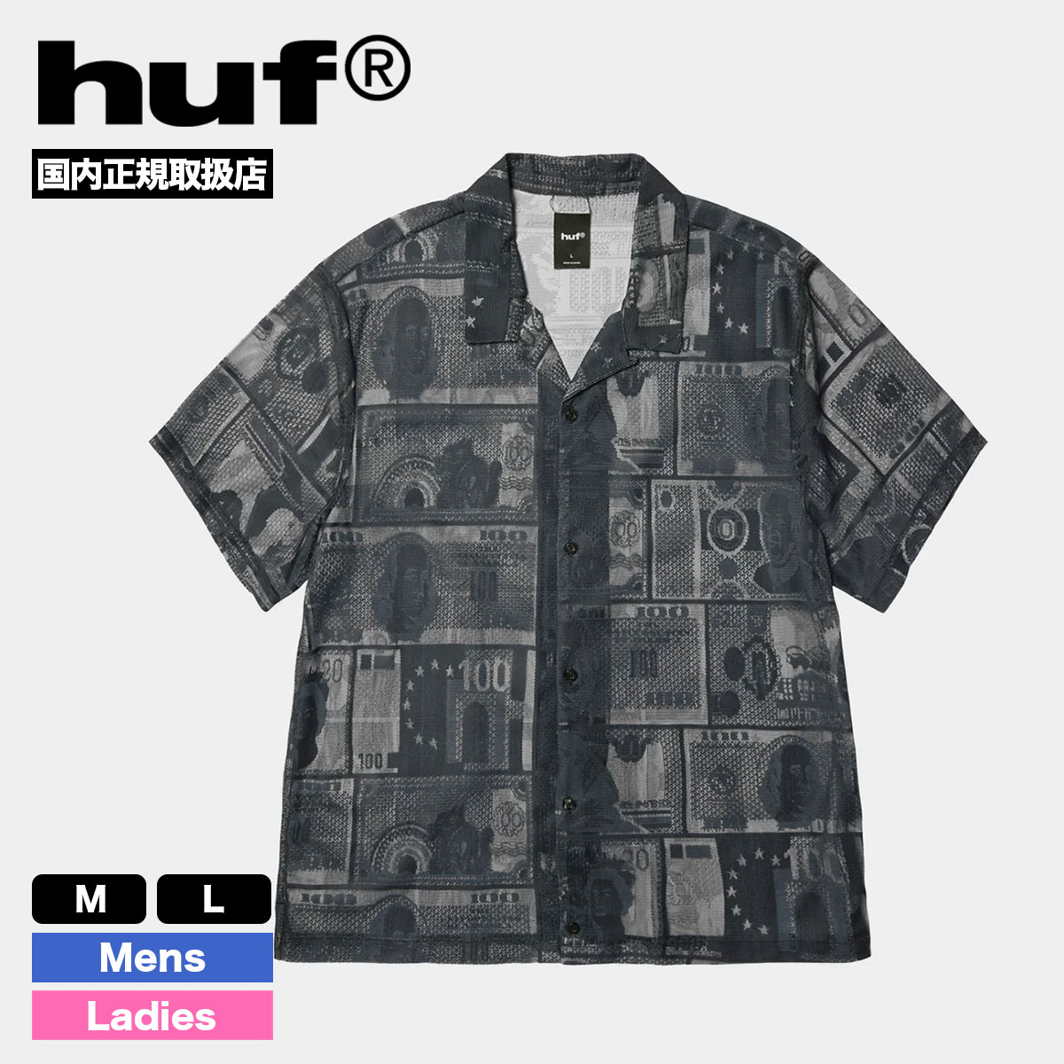 huf  | GLOBAL CURRENCY LACE SHIRT��BU00271��