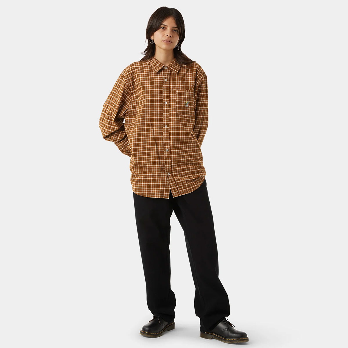 20%OFF ۥϥ HUF Ĺµ   ǥ 奢   ܡ  ͵֥  | ECHO OXFORD PLAID SHBU00215 