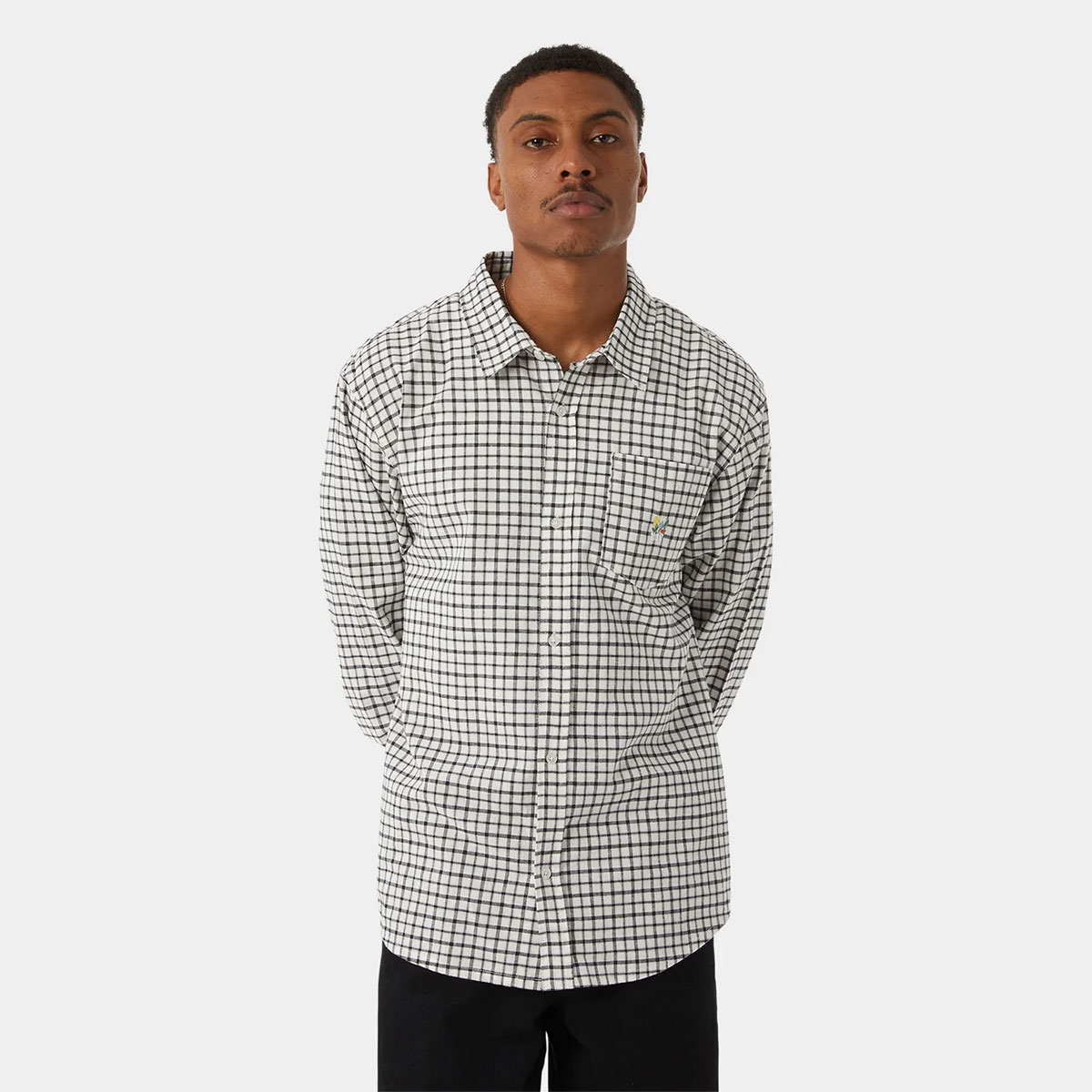 20%OFF ۥϥ HUF Ĺµ   ǥ 奢   ܡ  ͵֥  | ECHO OXFORD PLAID SHBU00215 