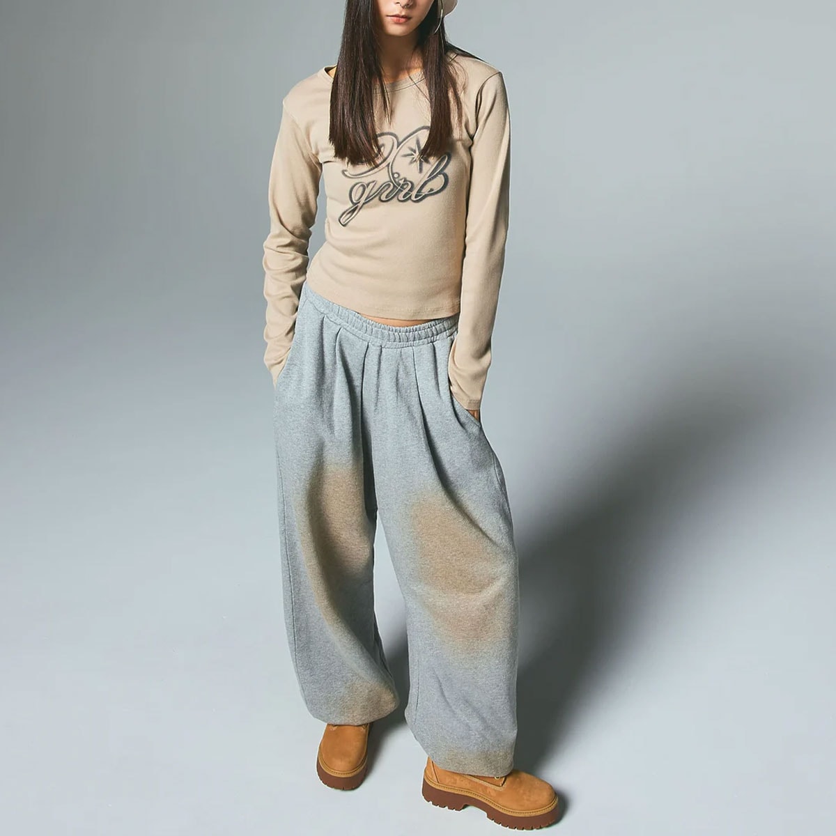 ��30%OFF ���ꥢ��󥹥�����ۥ��å��������� ��ǥ����� ����T ��ĹµT����� �ȥåץ� ����ѥ��� ���ץ졼����ե��å� ��2�� S M ���ȥ꡼�ȿ͵��֥��� X-GIRL ���� 2025 �����105254011002��