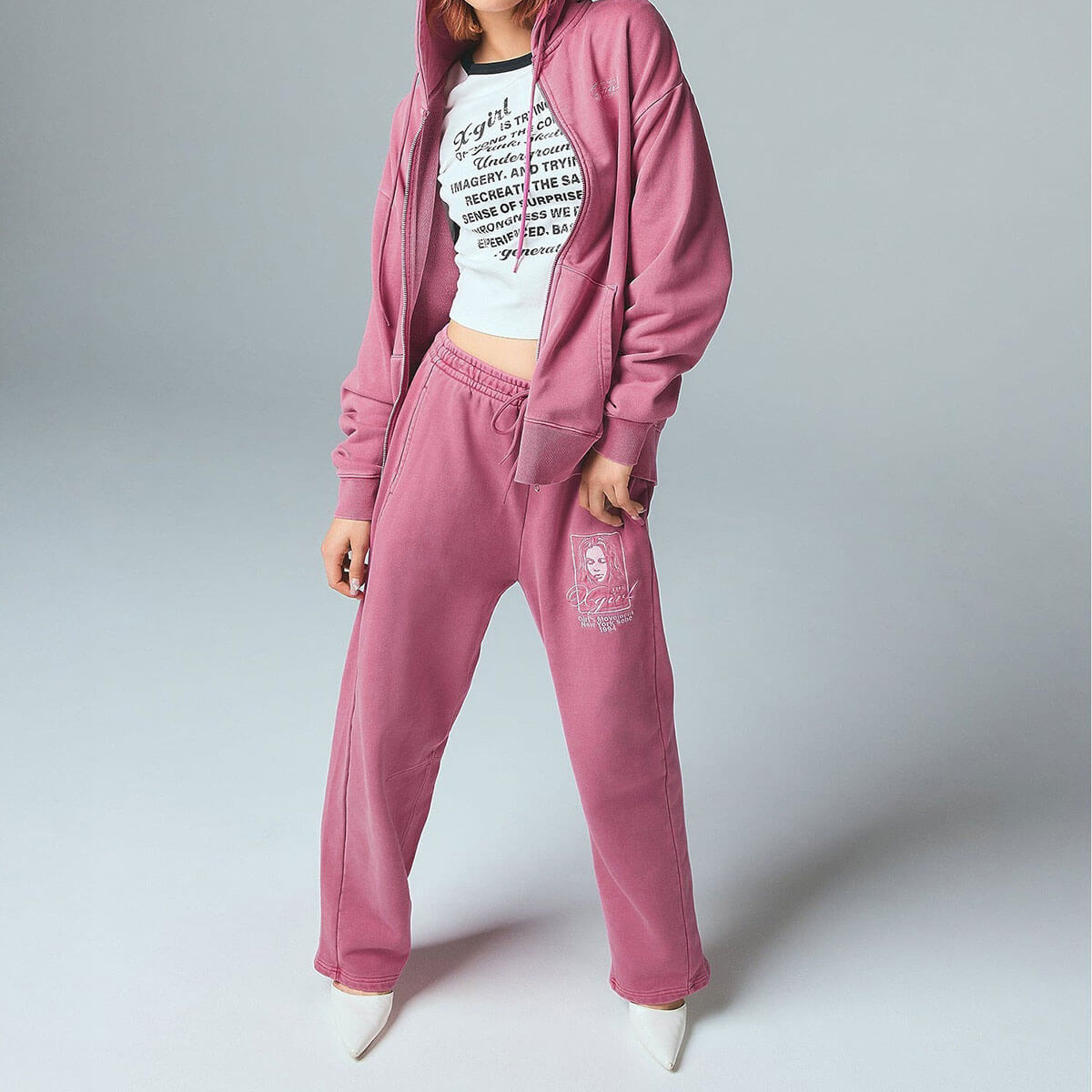 ���å��������� ��ǥ����� ���åץѡ����� xgirl face���� �ߥ륺 ���� �ȥåץ� �ԥ� ���ȥ꡼�ȿ͵��֥��� X-girl 2026 ���� | MILLS LOGO LAYERED PATCH SWEAT HOODIE��105261012014��