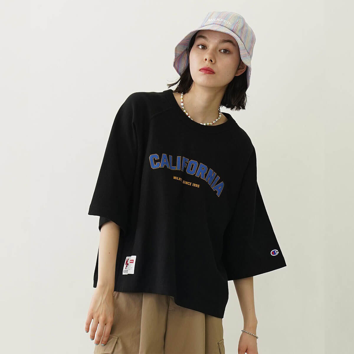 ��20%OFF ���ꥹ�ޥ�������ۥߥ륯�ե��� �����ԥ��� ����� ��ǥ����� ȾµT����� ��100 ���硼�Ⱦ� �ȥåץ� �͵� �������� �֥��� | MILKFED.��CHAMPION CALIFORNIA S/S TEE��103252011001��