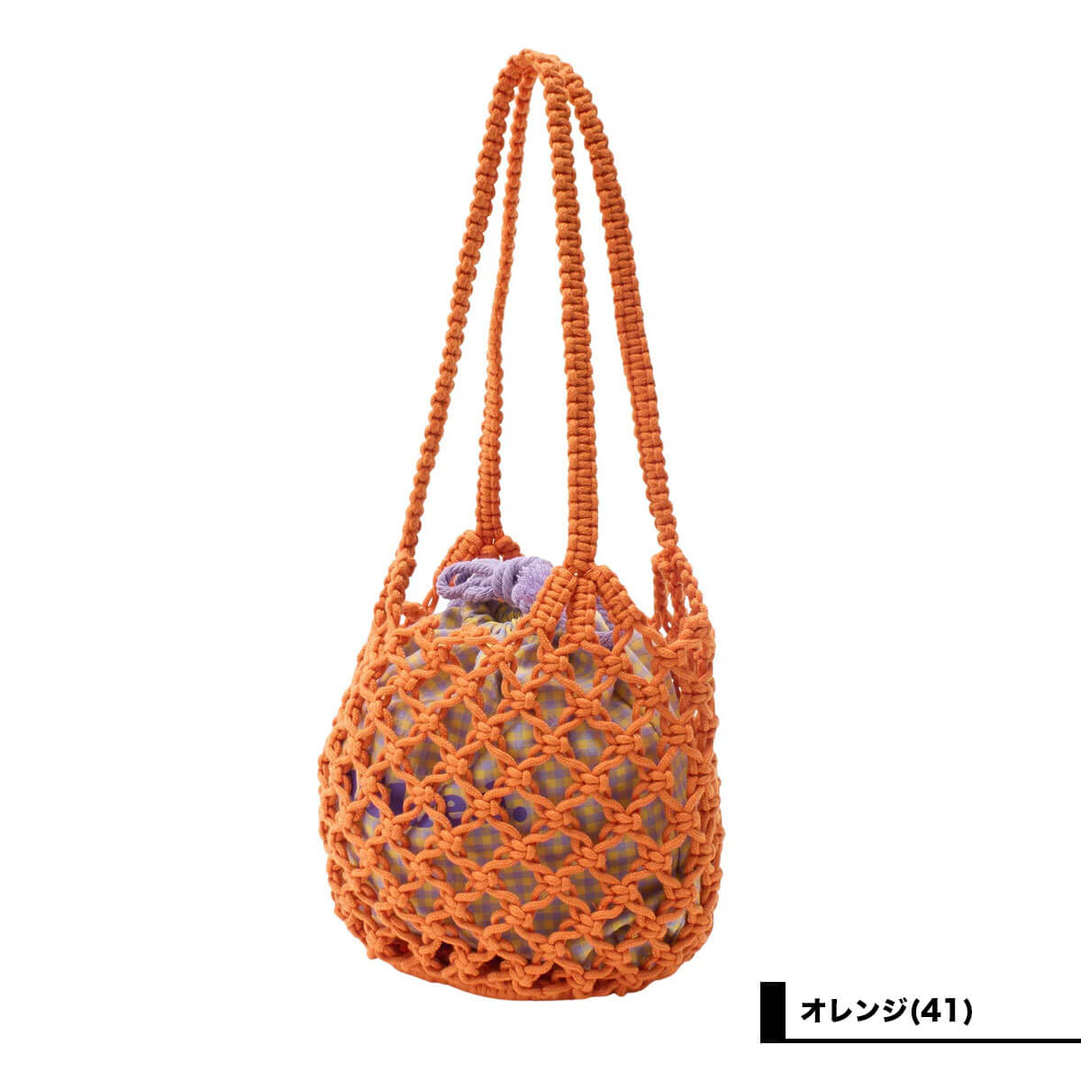 MILKFED | KNITTED GINGHAM BAG��103261053011 ��