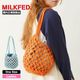 MILKFED | KNITTED GINGHAM BAG��103261053011 ��