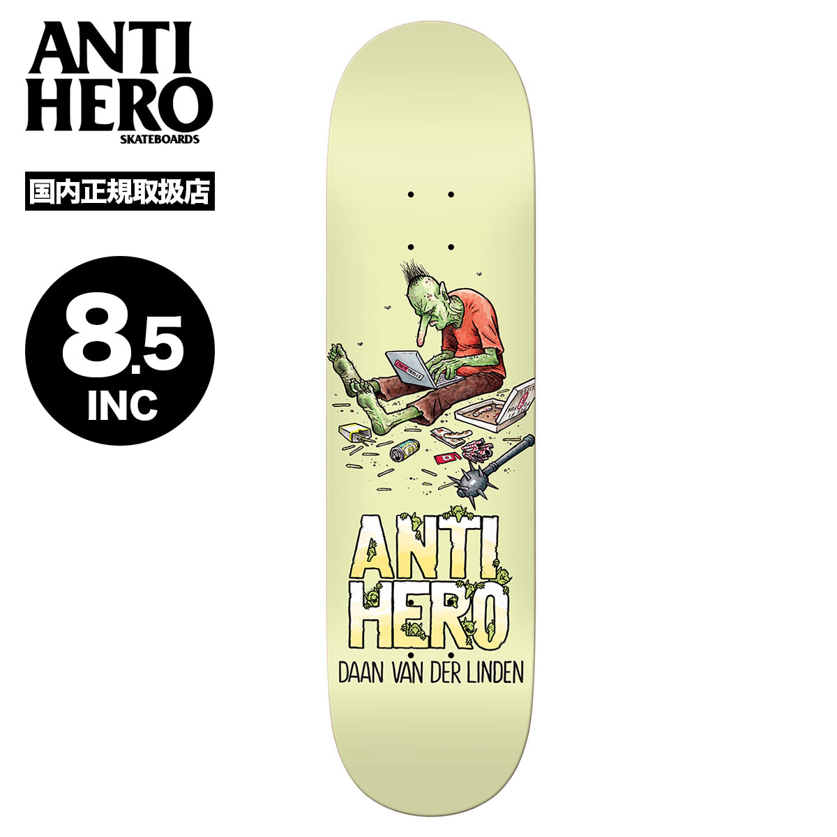 ������ҡ����� �������ȥܡ��� �����ܡ� �ǥå� �������� 8.5inc �������ȥǥå� ���󥿥� �͵��֥��� ANTI HERO |  DAAN TROLLS��10020ZZ038DA00��