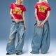 X-GIRL | DISTRESSED BAGGY DENIM PANTS��105262031011��