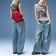 X-GIRL | DISTRESSED BAGGY DENIM PANTS��105262031011��