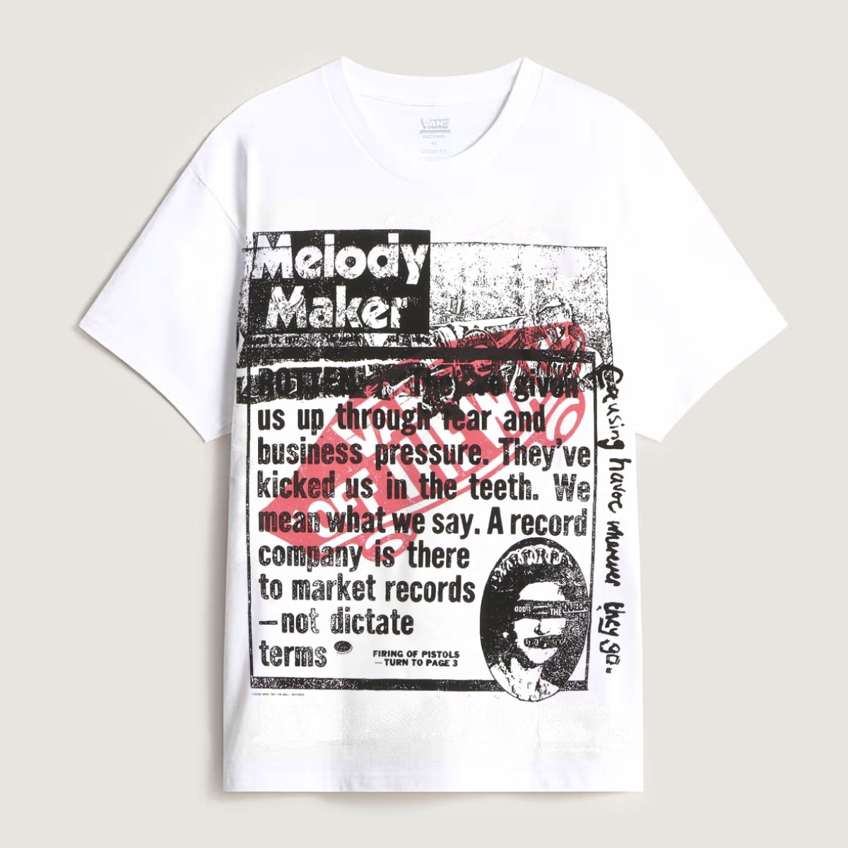 VANS | Sex Pistols Read All About It T-Shirt��VN00134PWHT��