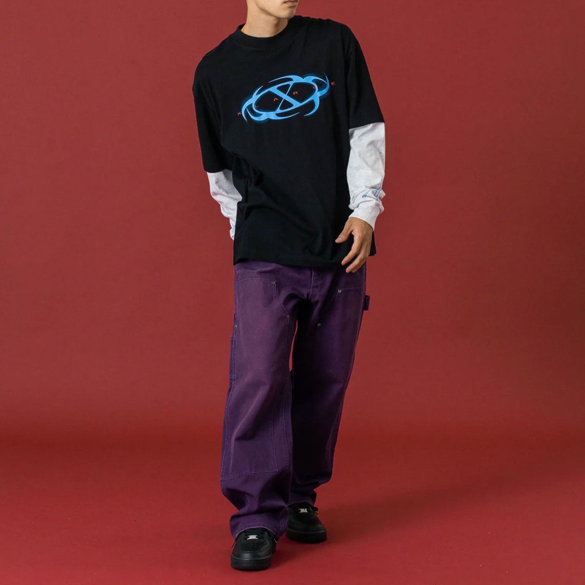 �ڥ��ꥹ�ޥ�������ۥ������ȥ�顼�� ��� ����T ĹµT����� �ȥåץ� �Ť����� �֥�å� L ���ȥ꡼�� �͵��֥��� XLARGE ���� 2025 ���� | LAYERED L/S TEE��101254011006��