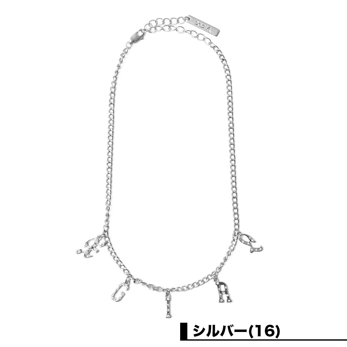 X-GIRL | LOGO AND RHINESTONE NECKLACE��105261054019��