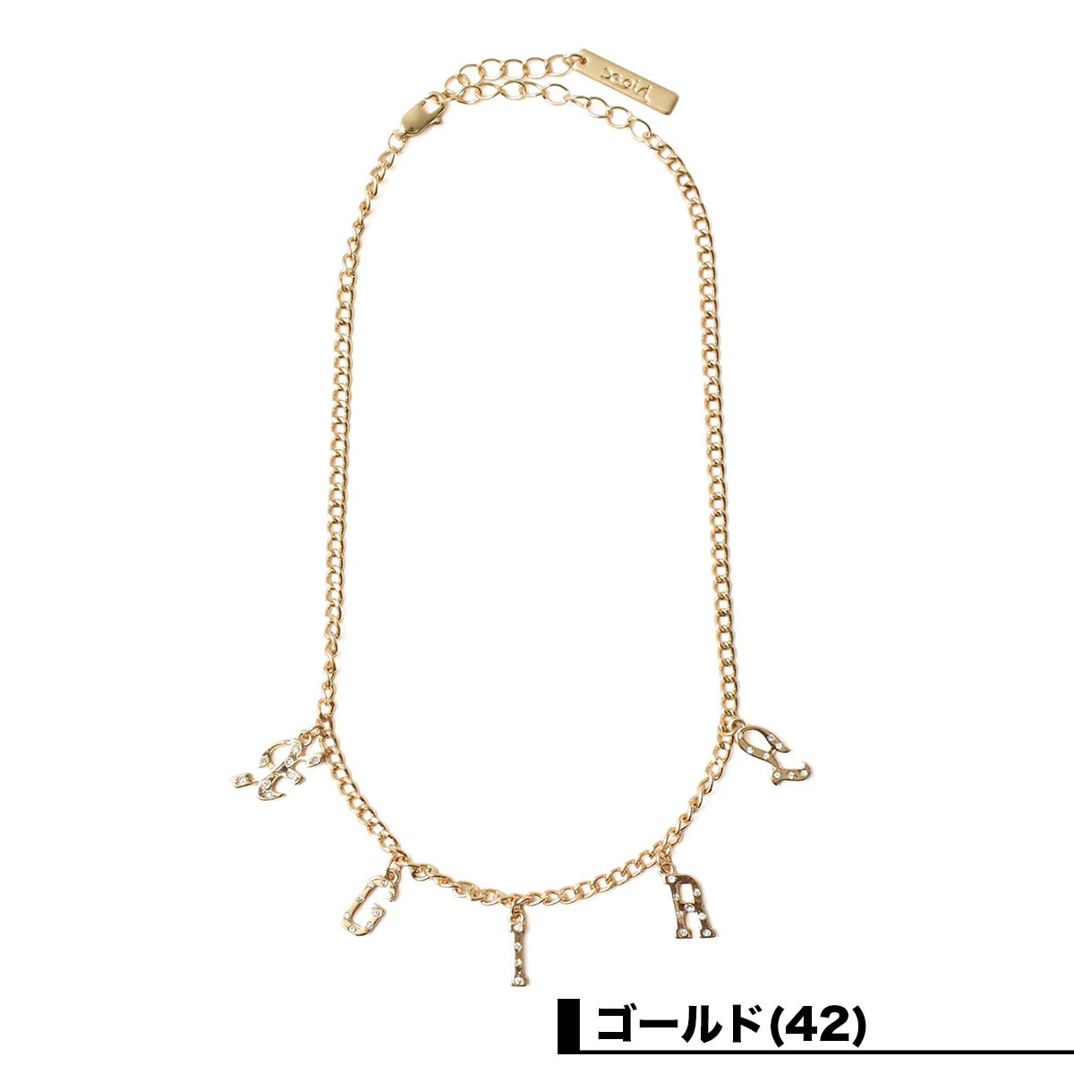 X-GIRL | LOGO AND RHINESTONE NECKLACE��105261054019��