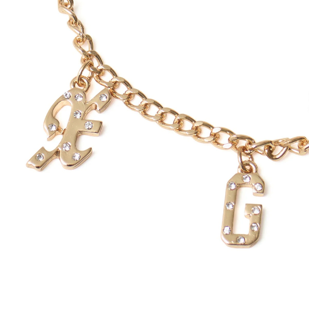 X-GIRL | LOGO AND RHINESTONE NECKLACE��105261054019��