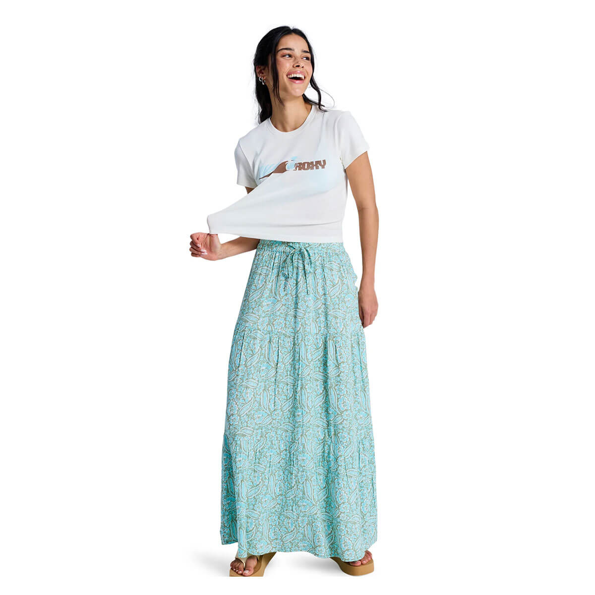 ROXY | AFTER HOURS CRINCKLE MAXI SKIR��ERJWK03197��