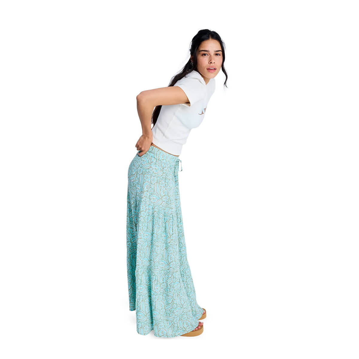 ROXY | AFTER HOURS CRINCKLE MAXI SKIR��ERJWK03197��
