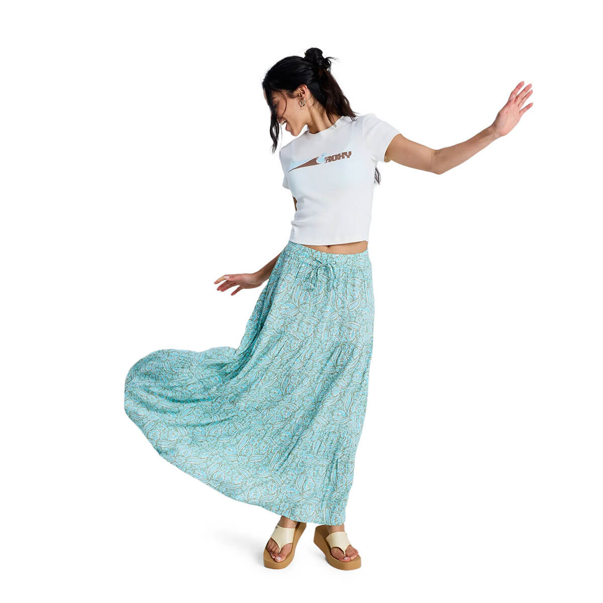 ROXY | AFTER HOURS CRINCKLE MAXI SKIR��ERJWK03197��