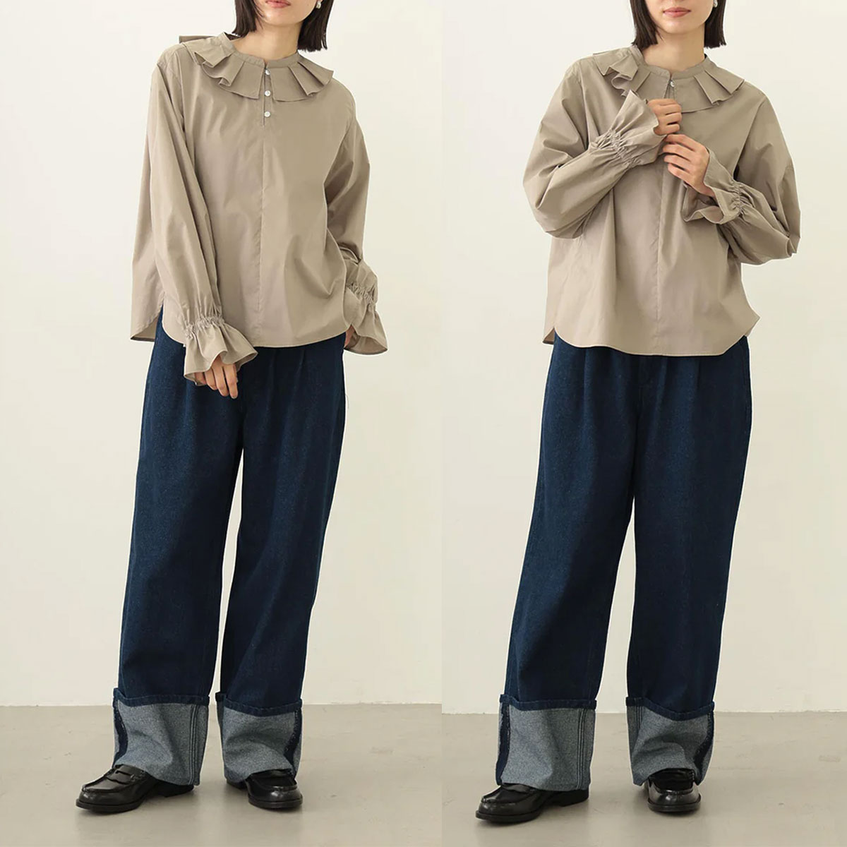 ��30%OFF ���ꥢ��󥹥�����ۥߥ륯�ե��� ��ǥ����� �ǥ˥�ѥ�� �磻�� �����륢�å� ��ä��� ���� ����ǥ��� M �͵��֥��� MILKFED. | ROLL UP DENIM��103253031003��