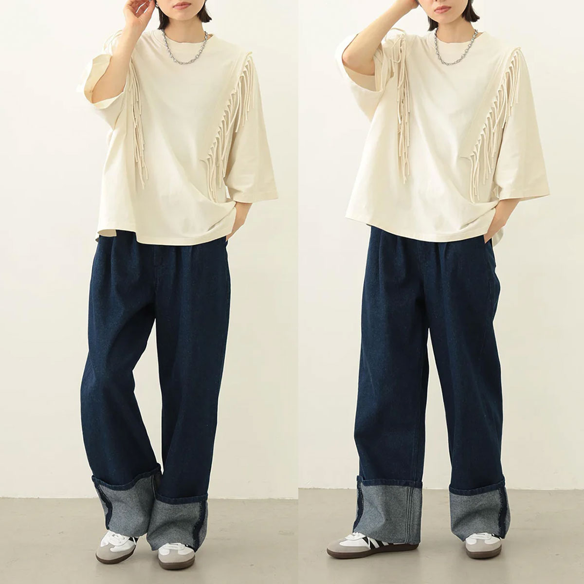 ��30%OFF ���ꥢ��󥹥�����ۥߥ륯�ե��� ��ǥ����� �ǥ˥�ѥ�� �磻�� �����륢�å� ��ä��� ���� ����ǥ��� M �͵��֥��� MILKFED. | ROLL UP DENIM��103253031003��