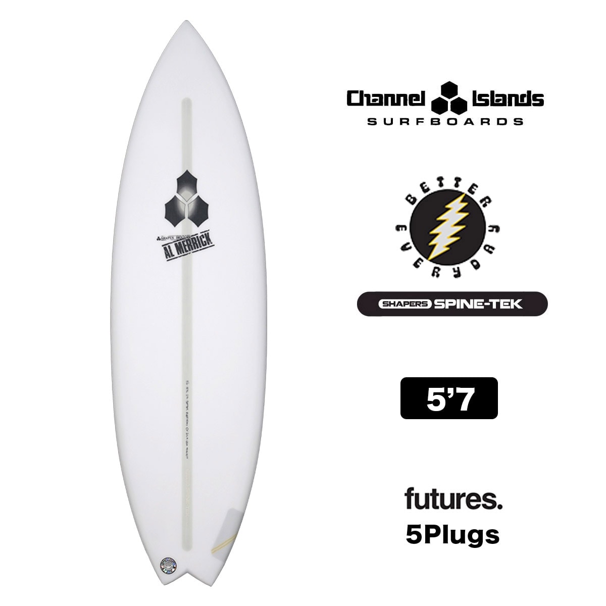 アルメリック　ハッピーエブリデイ　スパインテック5.7 SALE [新品]Channelislands HAPPYEVERYDAY5'7 SPINETEK チャネル
