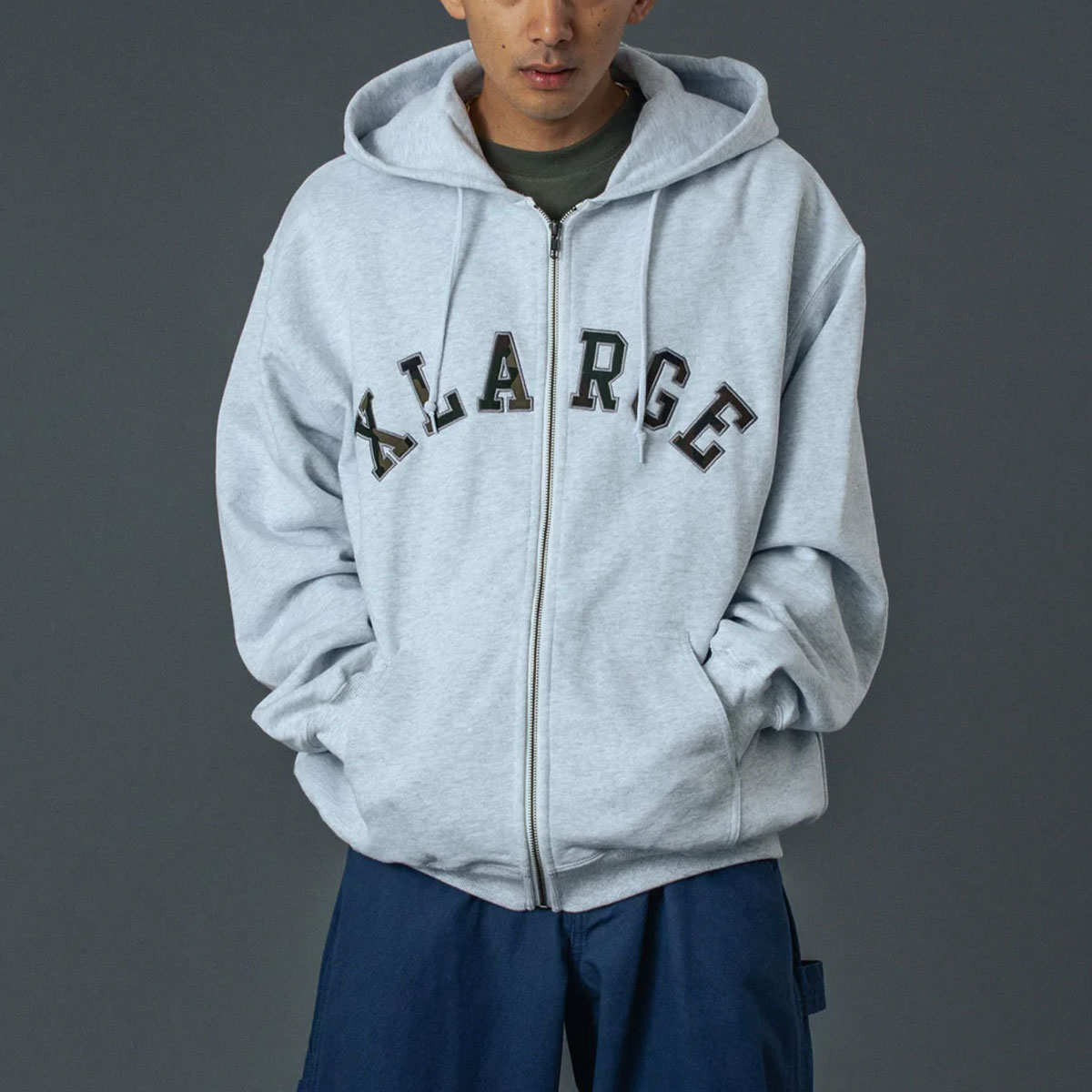 XLARGE | CAMO PATCH ZIP UP HOODED SWEATSHIRT��101261012012��