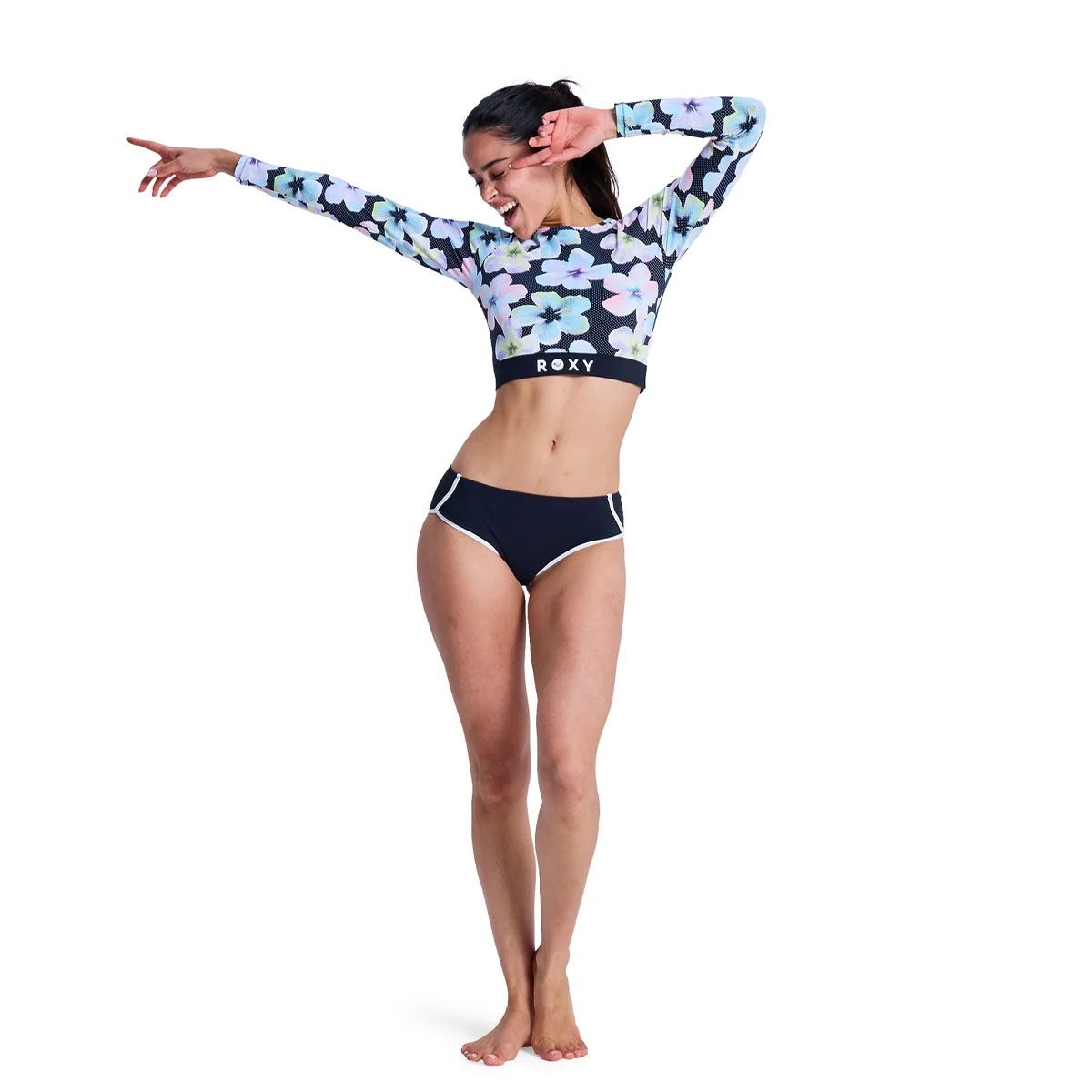 ROXY | FITNESS ROXY ACTIVE LS CROP TOP��ERJWR03926��