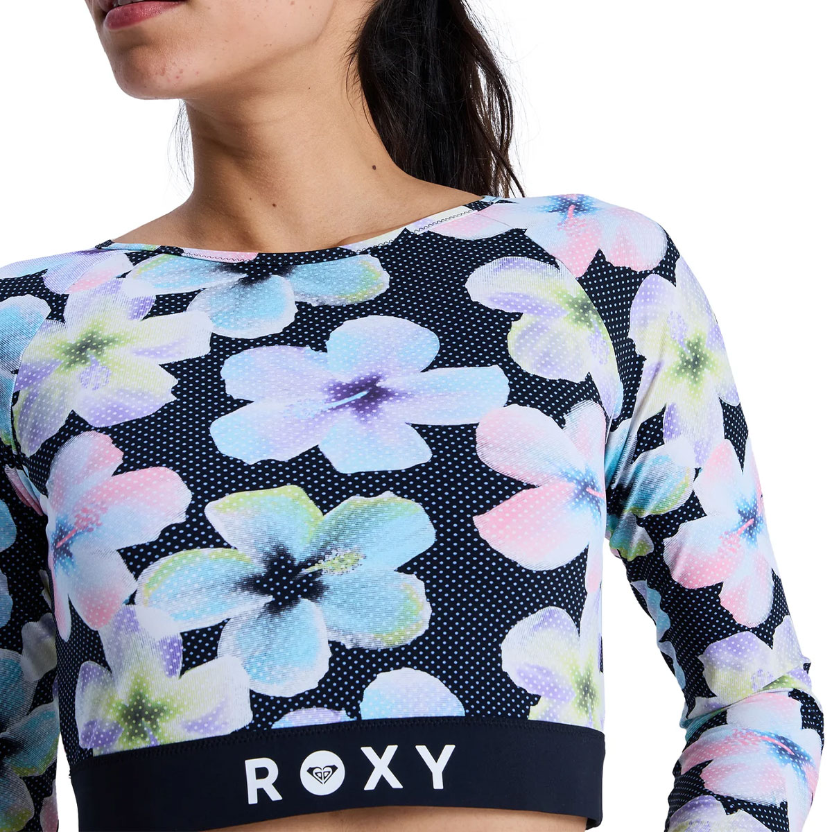 ROXY | FITNESS ROXY ACTIVE LS CROP TOP��ERJWR03926��