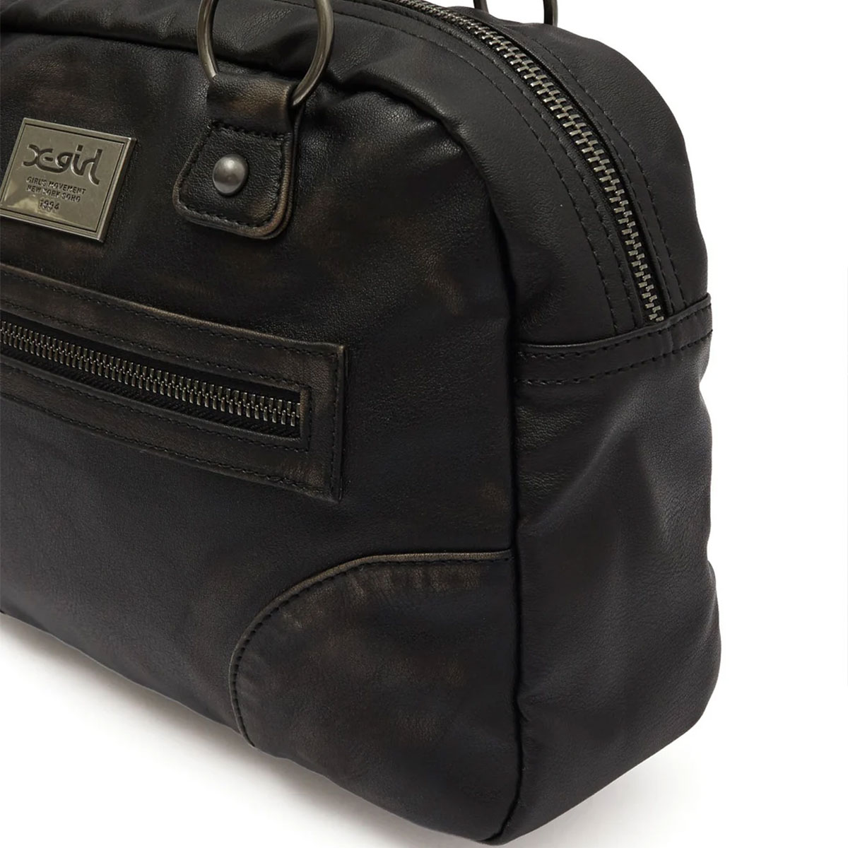 �ڥ��ޡ�������� X-GIRL | METAL LOGO PLATE FAUX LEATHER HANDBAG��105262053005��