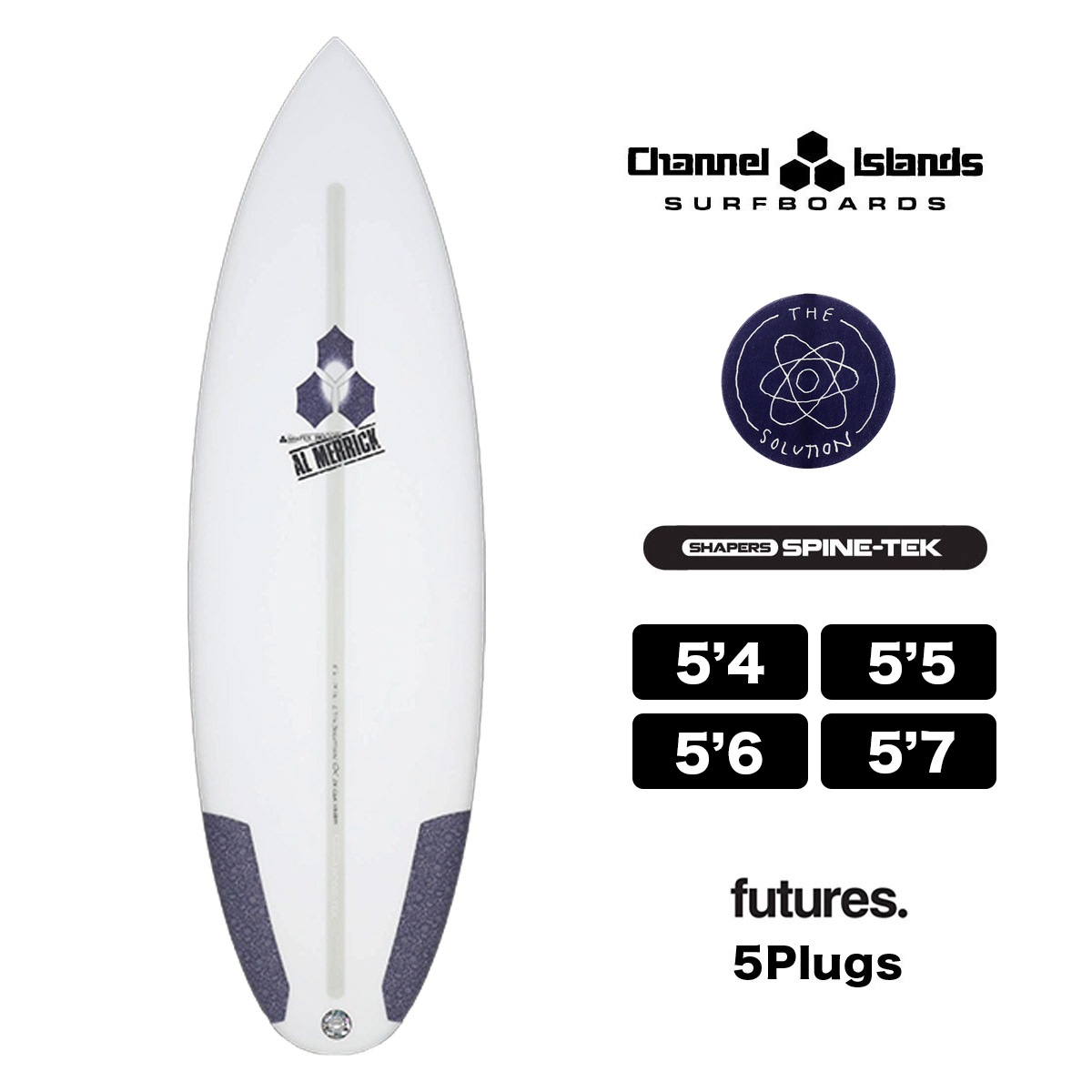 Channel Islands surfboards | THE SOLUTION SPINE-TEK futures 5'4 5'5 5'6 5'7