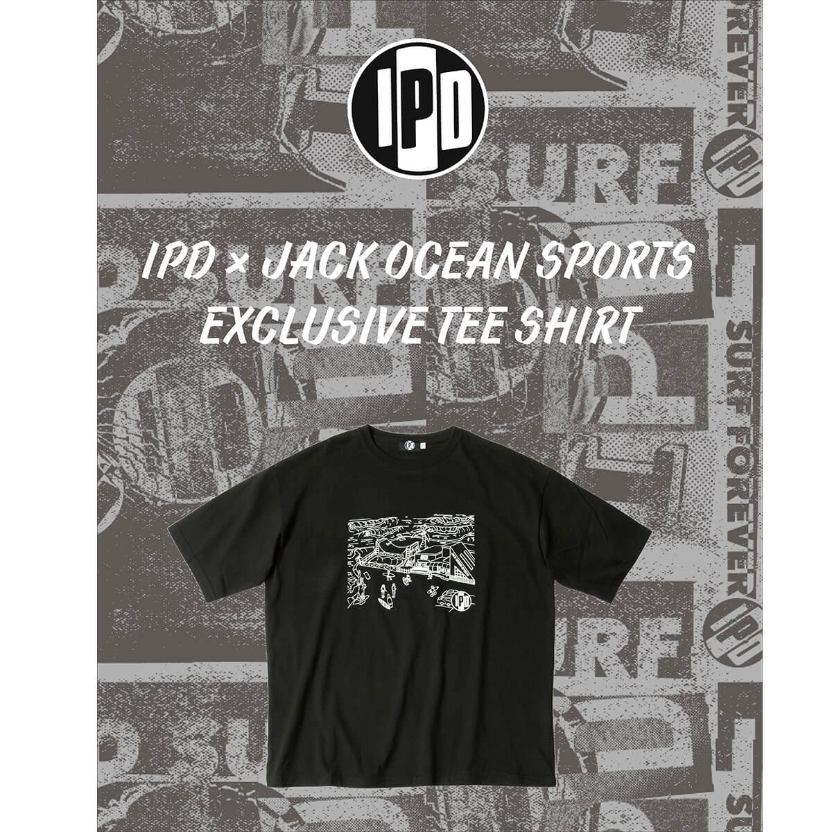 IPD x JACK OCEAN SPORTS 륵եåץܥ꡼ ȾµT  ǥ Ų  M L ȥåץ åȥ ƥ  ͵ ե ֥ ԡǥ | LOCAL SURF SHOP EXCLUSIVE TEE SHIRTIPDSS-9J0