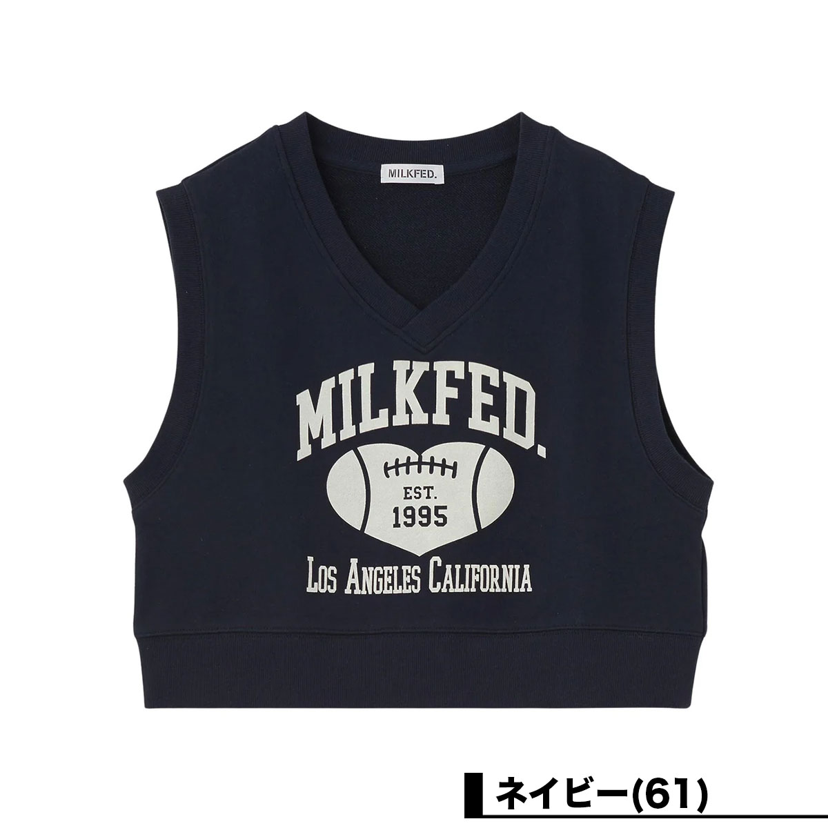 MILKFED. | COLLEGE LOGO V-NECK SWEAT VEST��103263021001��