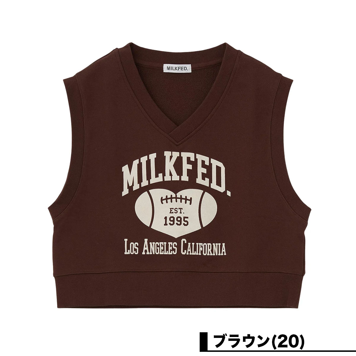 MILKFED. | COLLEGE LOGO V-NECK SWEAT VEST��103263021001��