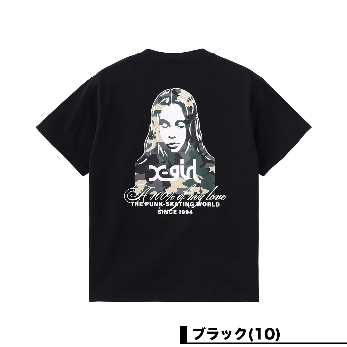 X-GIRL  | HIBISCUS CAMOUFLAGE FACE S/S TEE��105262011030��