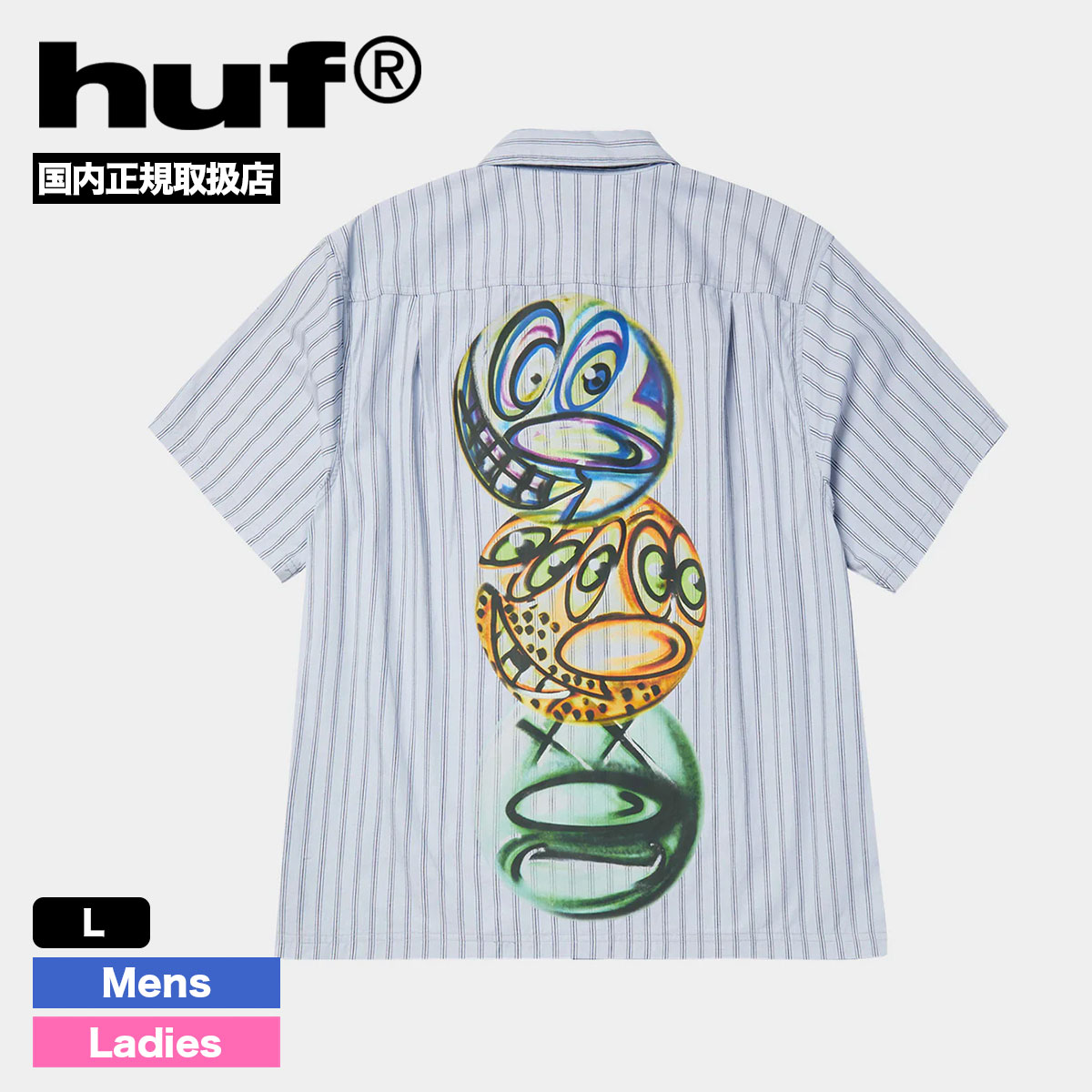 HUF | KENNY SCHARF TELEVISION STRIPE SHIRT��BU00293��