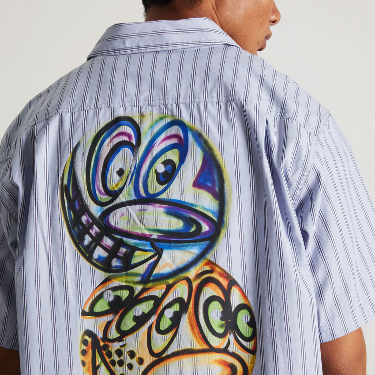 HUF | KENNY SCHARF TELEVISION STRIPE SHIRT��BU00293��