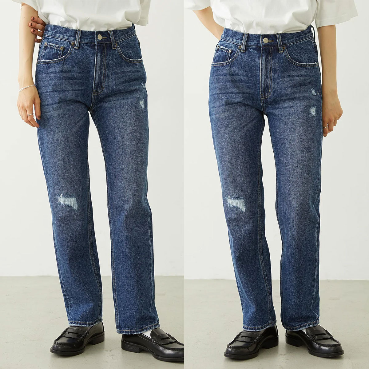 MILKFED. | REPAIR DETAIL DENIM PANTS��103263031002��