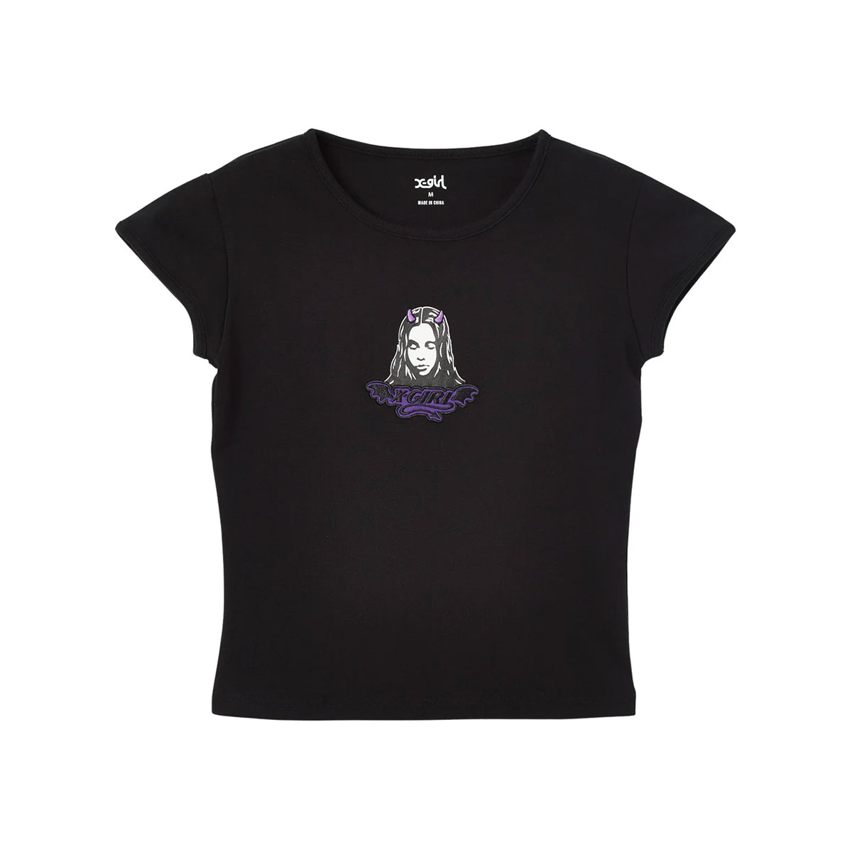 X-GIRL  | DEVIL FACE S/S BABY TEE��105262011017��
