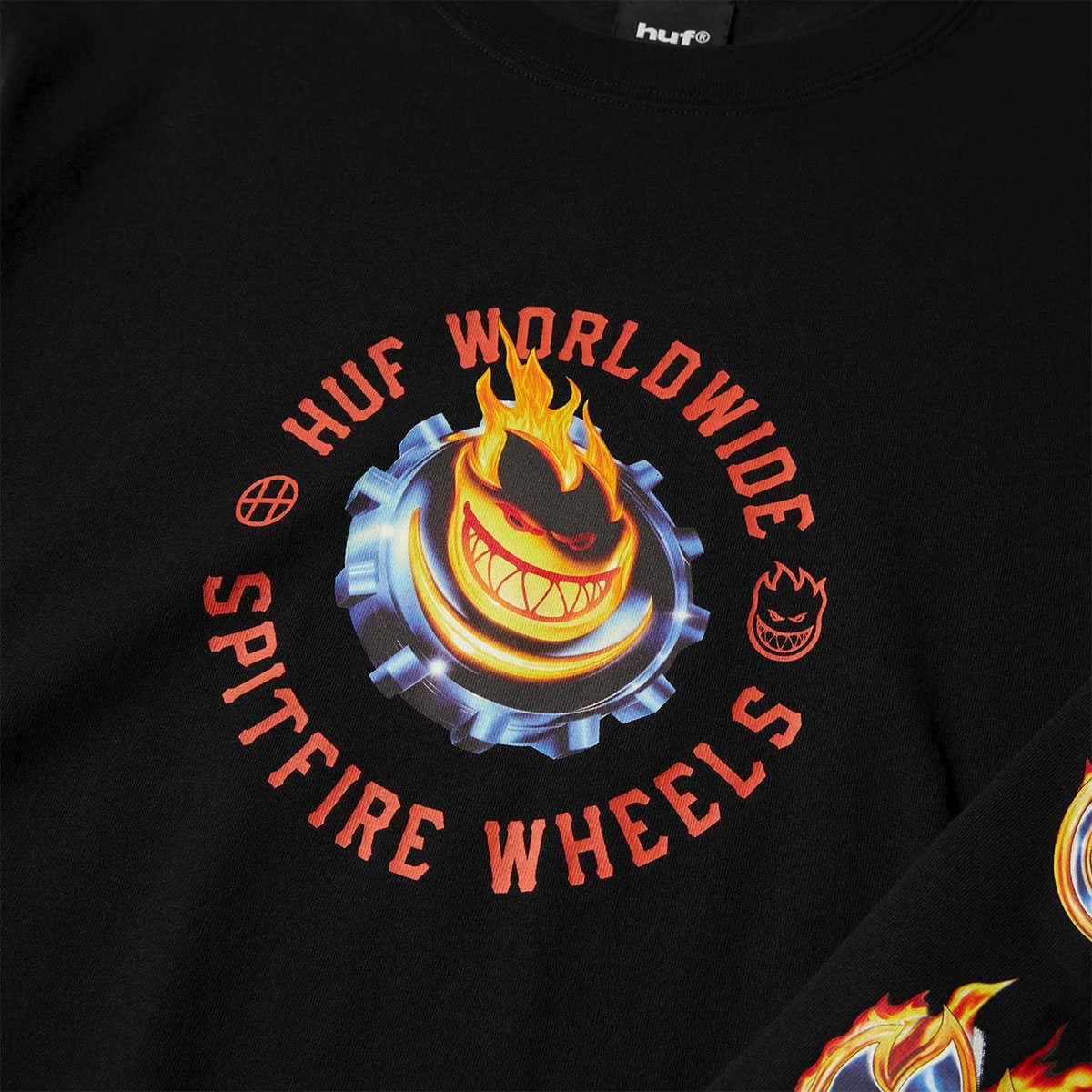 HUF  | huf X SPITFIRE CHROME HEAD LS TEE��TS02873��