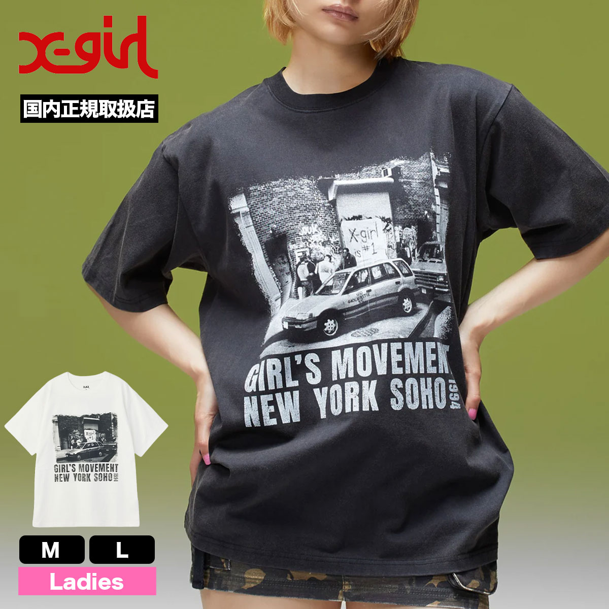 X-GIRL  | X-GIRL NYC PHOTO S/S TEE��105263011005��