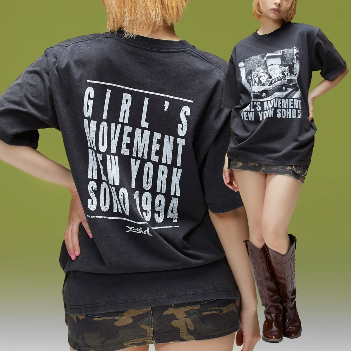 X-GIRL  | X-GIRL NYC PHOTO S/S TEE��105263011005��