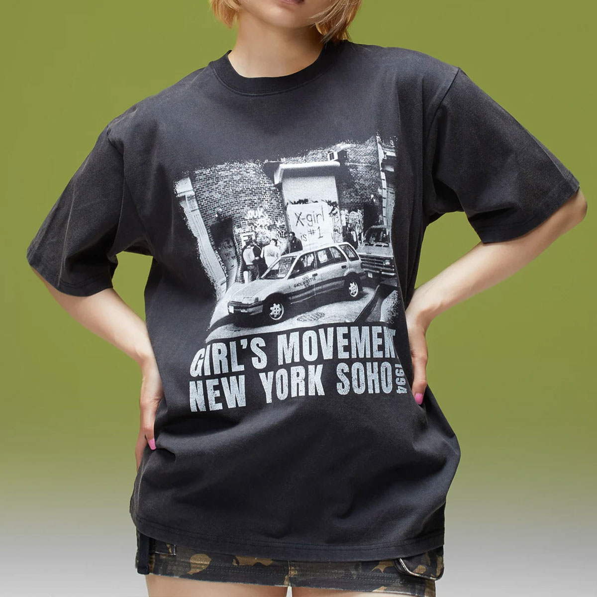 X-GIRL  | X-GIRL NYC PHOTO S/S TEE��105263011005��