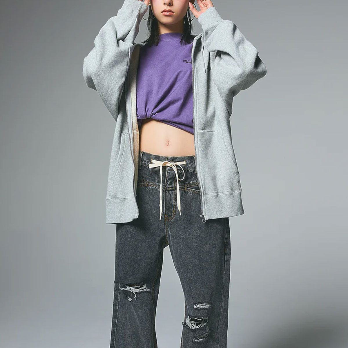 ��30%OFF ���ꥢ��󥹥�����ۥ��å��������� ��ǥ����� ���åץѡ����� �������å� �ա��� �ե��������� ��3�� S M ���ȥ꡼�ȿ͵��֥��� X-GIRL 2025 ���� | FACE BOX PATCH ZIP UP SWEAT HOODIE��105253012005��