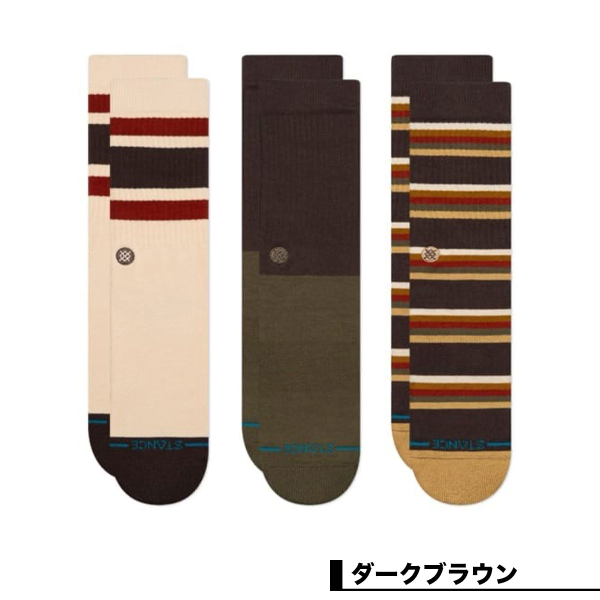 STANCE  ������ ��� ���å��� ���� 3­���å� �ǥ����� ���� ���åȥ� ������� ��ʪ �������֥饦�� L 25.5-29.0cm ���롼 | MILL HOUSE 3P CREW��A556D24MIL��