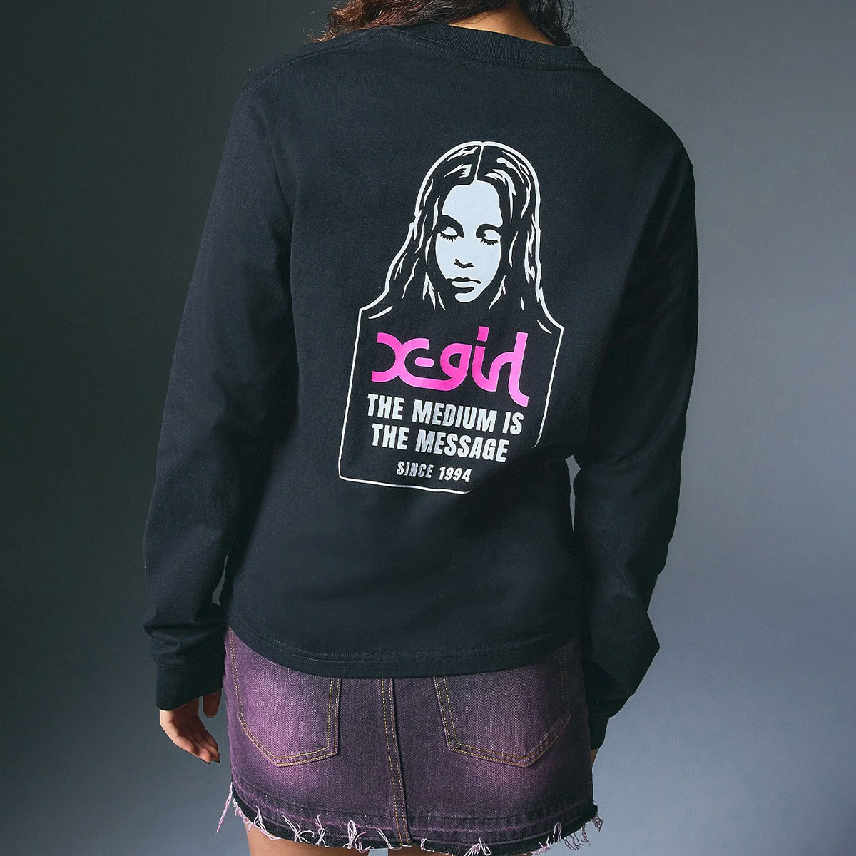 20%OFF ۥå T ĹµT ե Хåץ 3 M L ȥ꡼ȿ͵֥ X-GIRL  | MESSAGE AND FACE L/S TEE105251011014