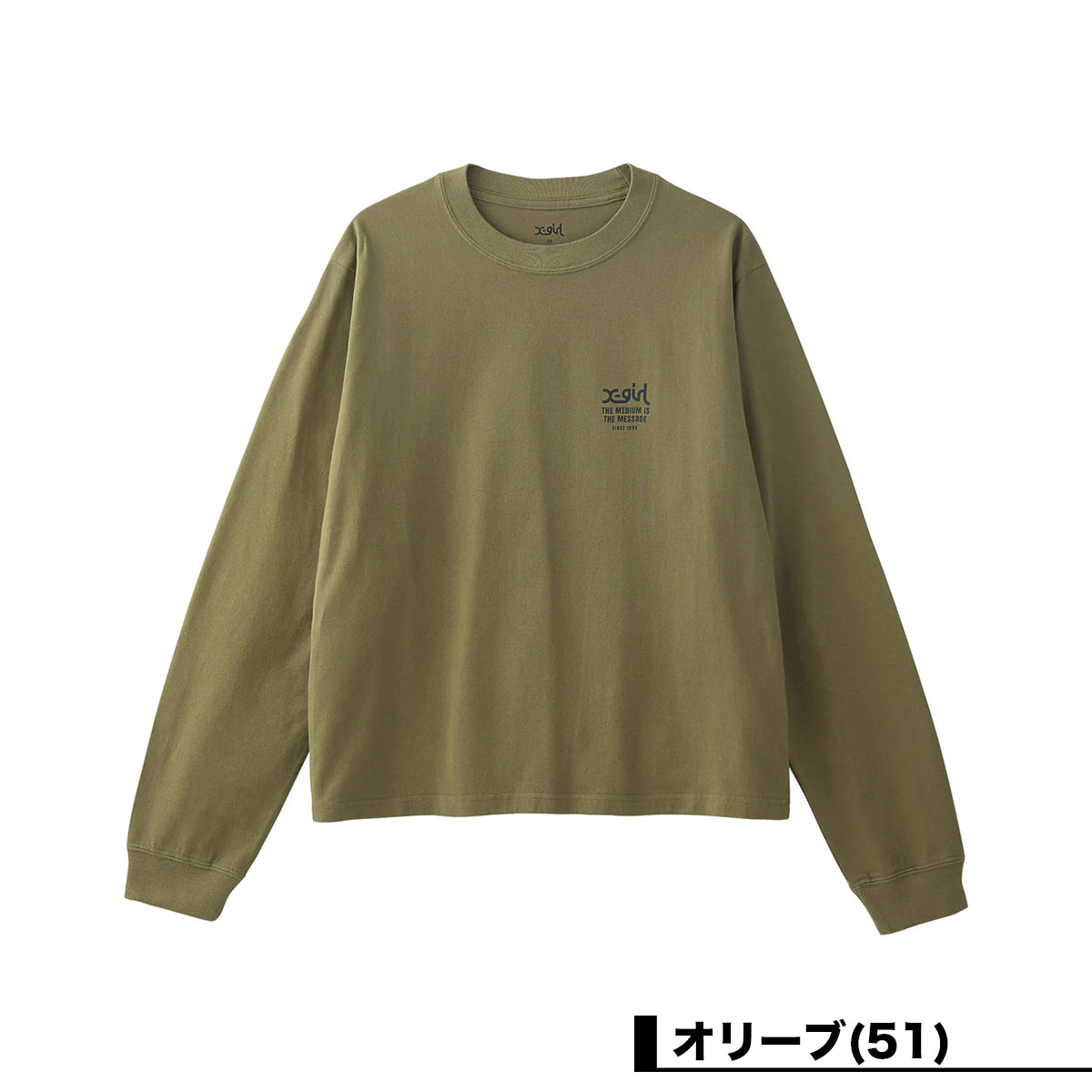 20%OFF ۥå T ĹµT ե Хåץ 3 M L ȥ꡼ȿ͵֥ X-GIRL  | MESSAGE AND FACE L/S TEE105251011014